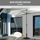 image 3 of Outsunny 9kg Half Round Parasol Base Heavy Duty Weighted Umbrella Holder Stand