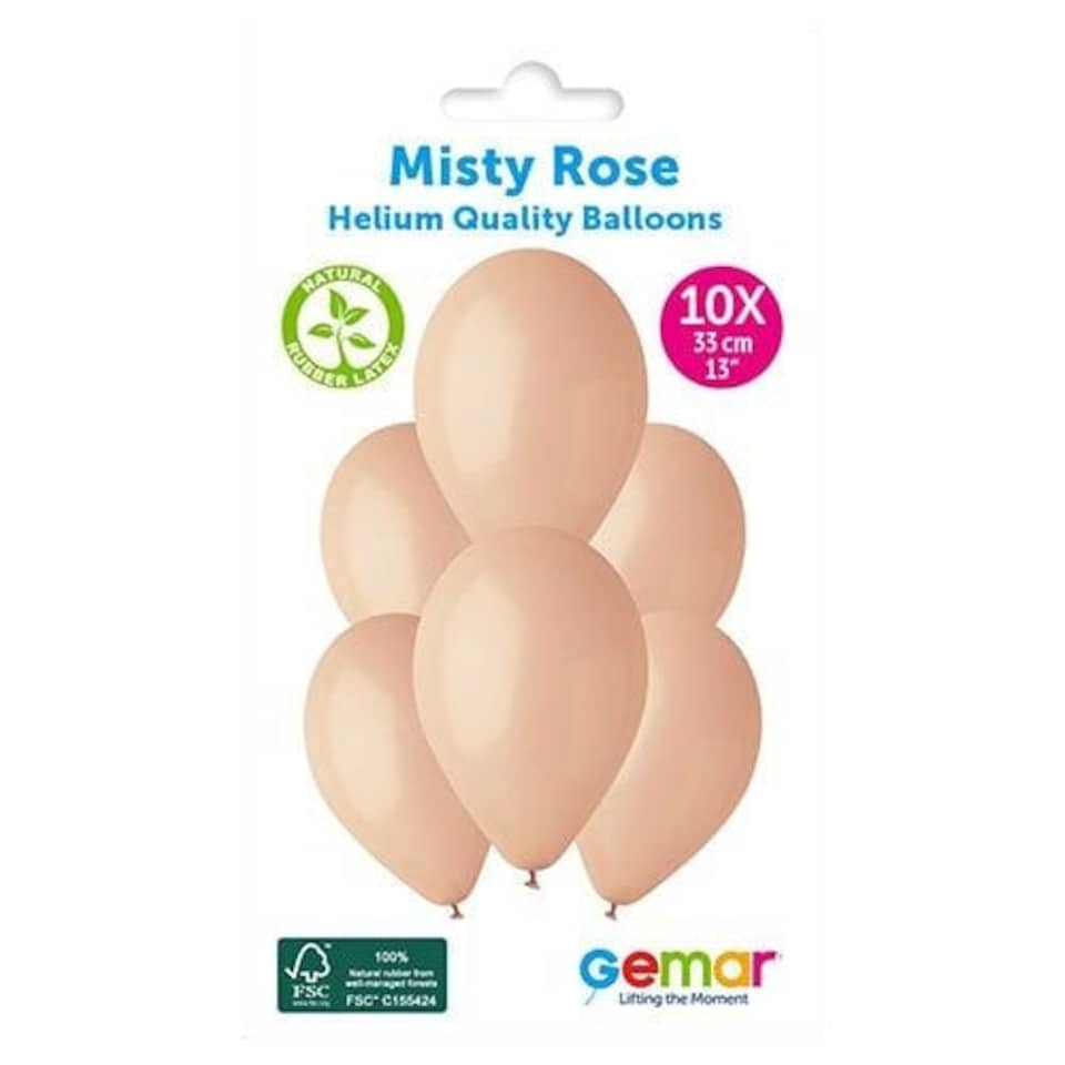 image 1 of Misty Rose Pink Bio Latex Balloons 33cm / 13 in - Pack of 10