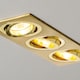 image 5 of BHS Faina 3 Light Adjustable Triple Recessed Spotlight | Gold | Brass | 1