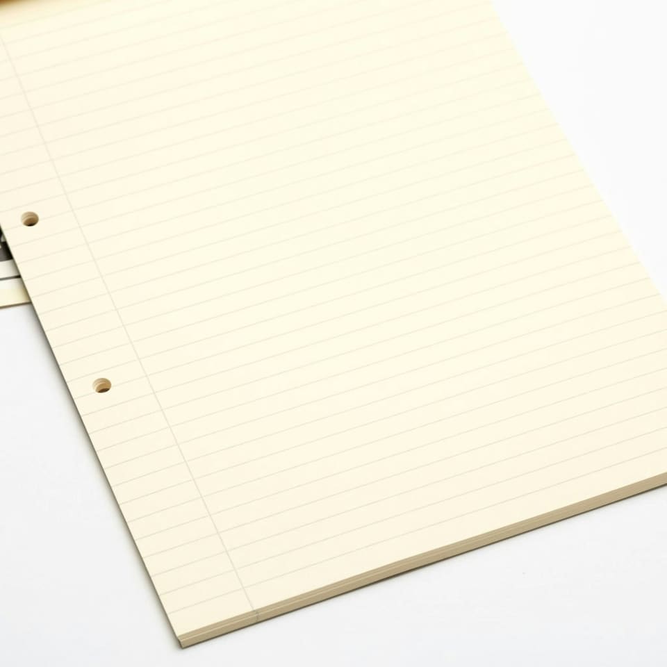 image 1 of Rhino A4 Cream Paper 100 Page 8mm Lined with Margin Refill Pad