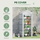 image 5 of Outsunny Mini Greenhouse 4-Tier Portable Plant House Shed w PE Cover, Green