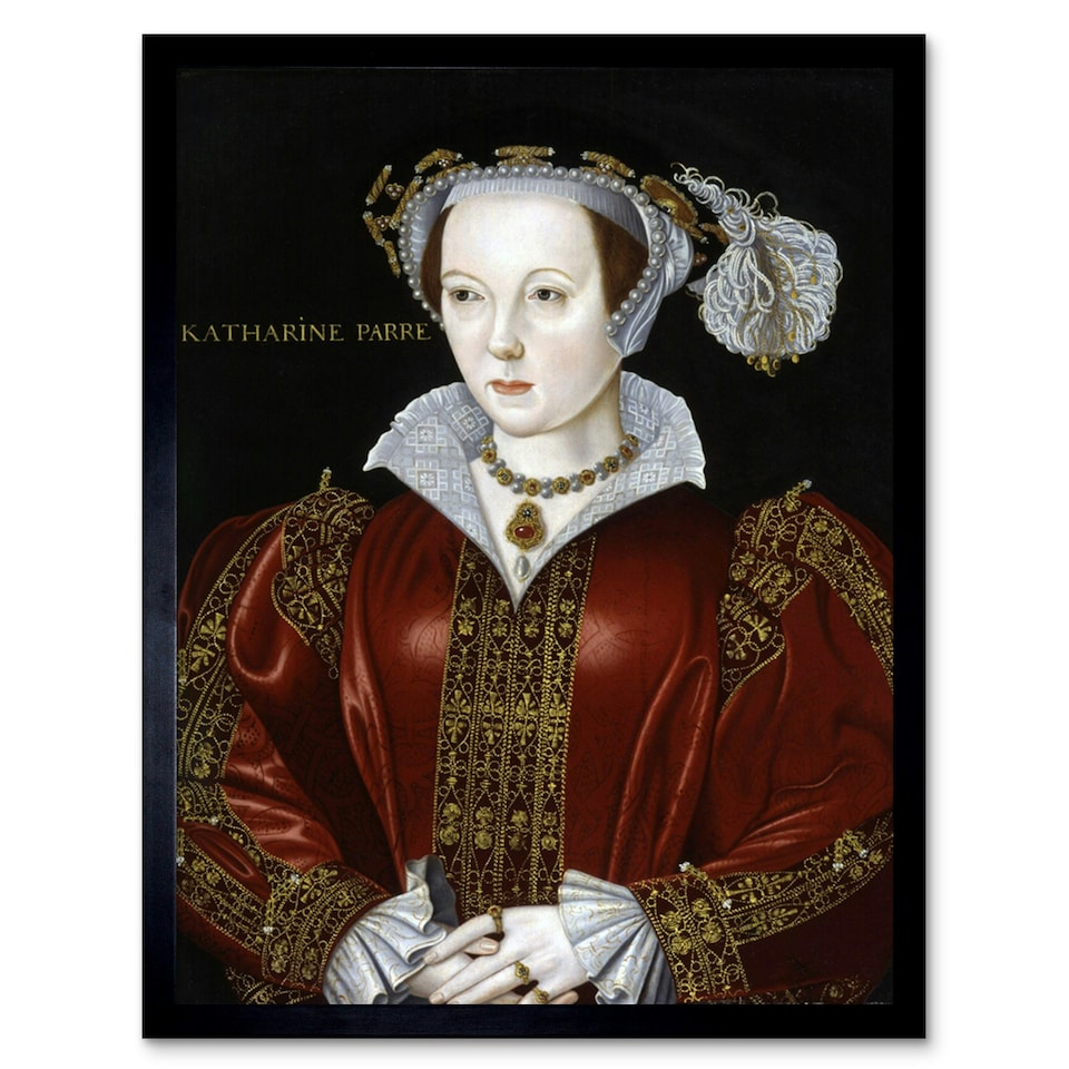 image 1 of Scrots Catherine Parr Painting Home Decor 12x16" Framed Wall Art Print