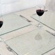 image 5 of Harbour Housewares Glass Dining Set - 12pc - Clear Rectangular Placemats & Coasters - 40 x 30cm Clear