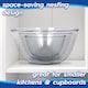 image 4 of Harbour Housewares Glass Mixing Bowl Set - 3 Sizes
