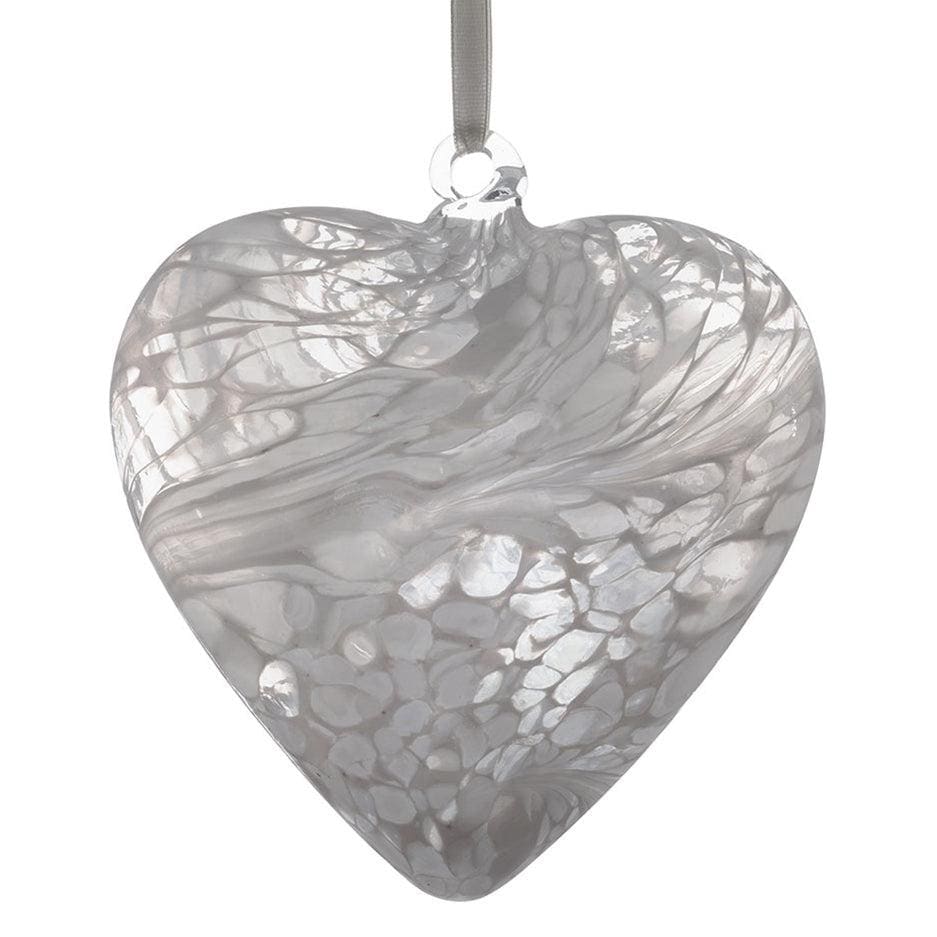 Sienna Glass 12cm Friendship Heart White