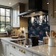 image 2 of Roses & Spots Print Splash Back | White