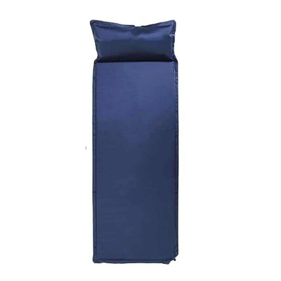 Alivio Camping Inflatable Sleeping Pad, Waterproof Inflating Sleeping Mat (Single, Blue) Blue