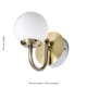 image 6 of Set of 2 Victoria - Antique Brass Globe Bathroom Wall Lights