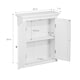 image 3 of Teamson Home Wooden Bathroom Wall Cabinet 2 Doors White