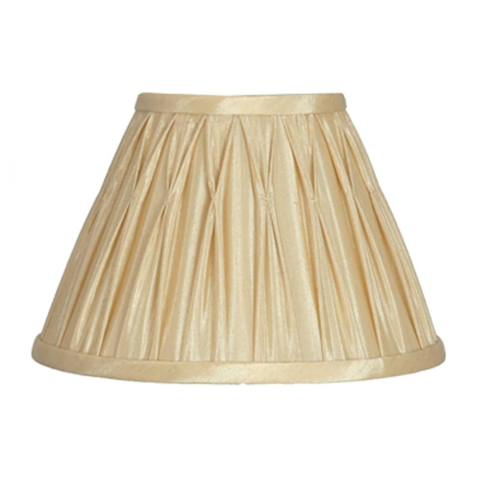 image 1 of 20cm Champagne Poly Silk Pleated Lampshade for Table Lamps