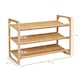 image 5 of HOMCOM 3-Tier Shoe Rack, Bamboo Shoe Storage Organizer with Slatted Shelves, Free Standing Shoe Shelf Stand for 9 Pairs of Shoes for Entryway, Hallway, Natural