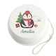 image 6 of Personalised Christmas Penguin White Wooden Yoyo