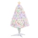 image 1 of HOMCOM 2.5ft Prelit Artificial Christmas Tree for Tabletop with Multicoloured Fibre Optics Small Xmas Decoration  White