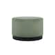 image 1 of Lara Large Pouffe - Velvet/Metal - L60.5 x W60.5 x H35.5 cm - Sage/Black Matte