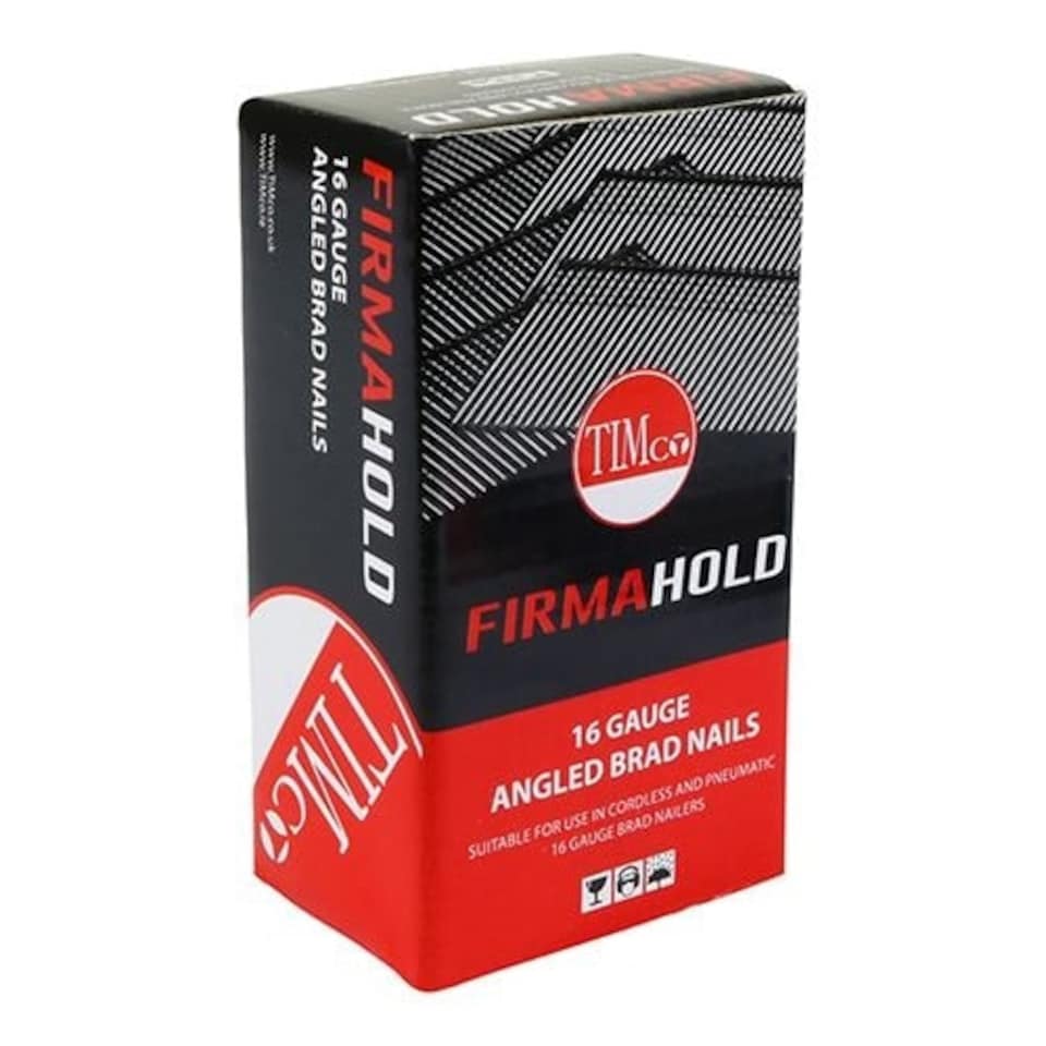 image 1 of Timco - FirmaHold Collated Brad Nails - 16 Gauge - Angled - Galvanised (Size 16g x 32 - 2000 Pieces)