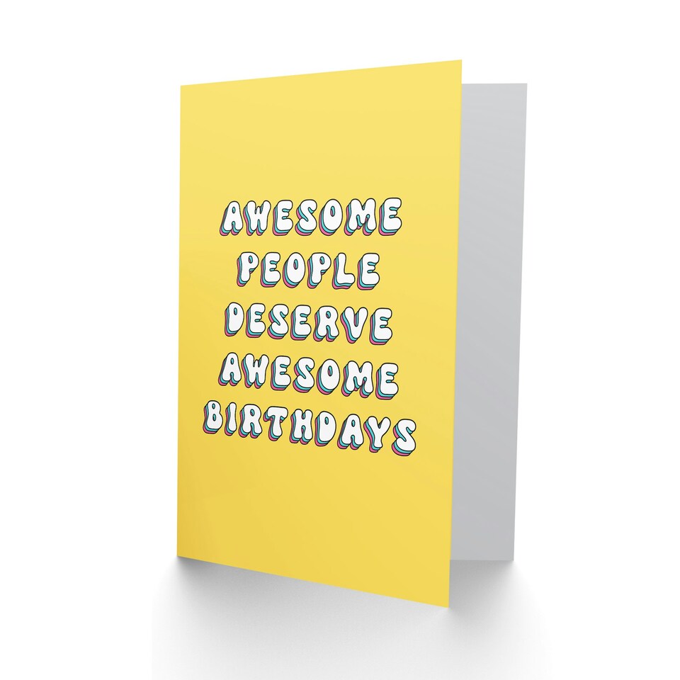 image 1 of Deserving Awesome People Woman Her Birthday Card