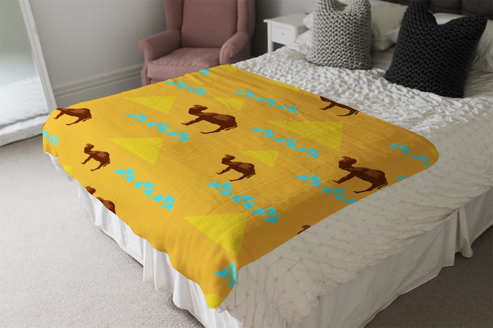 image 1 of Pattern With Camels Blanket | Multi