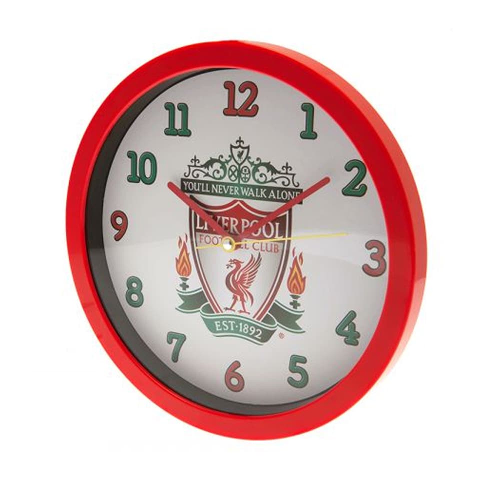 image 1 of Liverpool FC Crest Wall Clock | Red | Red/White | One Size | 1