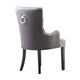 image 4 of Set of 4 Velvet Dining Chairs with Armrest, Ergonomic Scoop Knockerback & Button Tufted Wood Legs Grey | Dark Grey