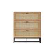 image 3 of Premier Rattan-Effect Oak Drawer Chest - 3 Drawer