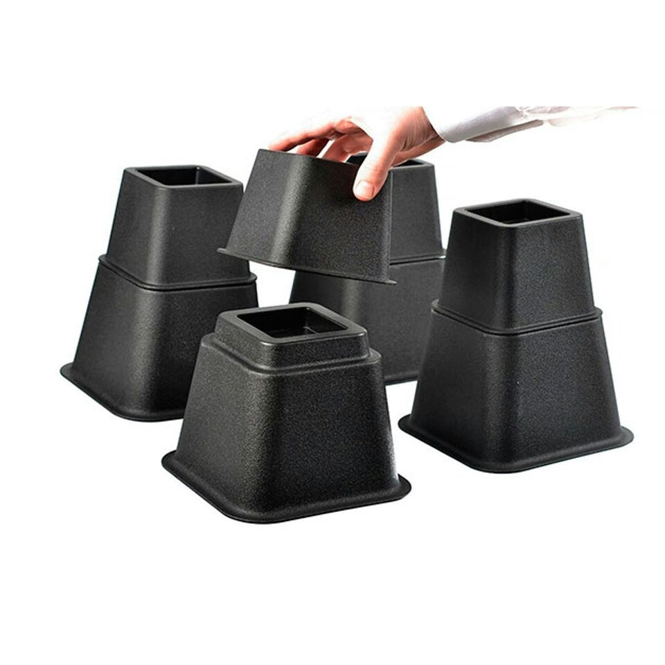 image 1 of KCT 8 Piece Stackable Adjuster Bed Riser