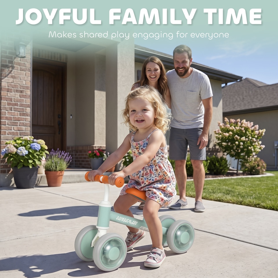 image 1 of AIYAPLAY Baby Balance Bike for 1-2 Years Old, Light-up Toddler Balance Bike