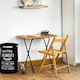 image 5 of Harbour Housewares Wooden Folding Desk & Chair Set - Natural/White