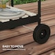 image 8 of Outsunny Charcoal Barbecue BBQ Grill Trolley W/ 5-level Grill Height Ash Catcher
