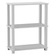 image 1 of Sandra 3 Tier S-Tube Multipurpose Shelf Freestanding Wooden Rack Organiser Unit | Multi | White