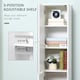 image 6 of kleankin Tall Mirrored Bathroom Cabinet with Adjustable Shelf White
