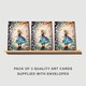 image 2 of Alice Down the Rabbit Hole Greeting Card Any Occasion Set of 3 Blank Inside