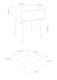 image 7 of Options Saturn 1 Drawer Metal Bedside Cabinet - Painted Finish with Metal Handle and Mid-Century Tapered Legs