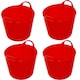 image 3 of 3 x 40 Litre Strong Robust Red Coloured Flexible Tubs For Multi Purpose Storage Use