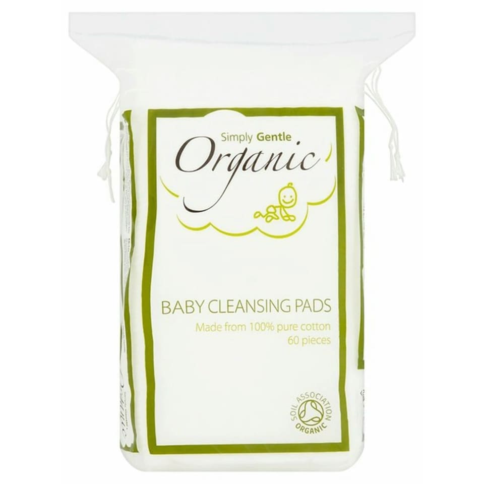 Organic Baby Cleansing Pads, 60 Pads (Simply Gentle)