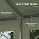 image 3 of Outsunny 4m Gazebo Garden Marquee Canopy Party Carport Shelter Garage Tent White