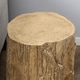 image 7 of HOMCOM Concrete Side Table Tree Stump End Table for Indoor Outdoors Natural | Brown | Natural wood effect