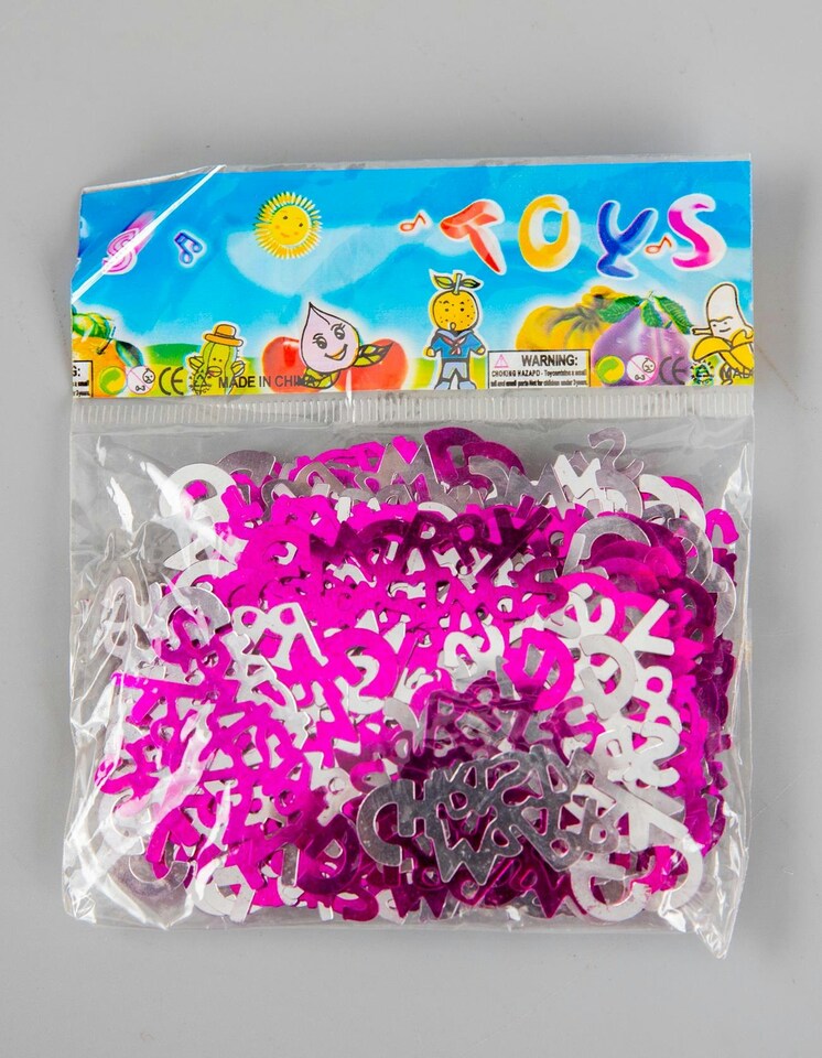 image 1 of Merry Christmas Confetti Pink 14g Table Scatter Birthday Party Decorations