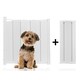 image 1 of Bettacare Automatic Folding Retractable Dog Gate, 55cm - 113.5cm, White, Folding Stair Gate for Pets, Retractable Dog Safety Gate | White