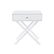 image 5 of Options 1 Drawer X-Frame Bedside Table - Painted Finish, Polished Metal Handle | White | White | One Size | 1