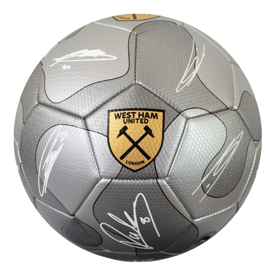image 1 of West Ham United FC Signature Camo Football - Silver/Yellow/White - 5