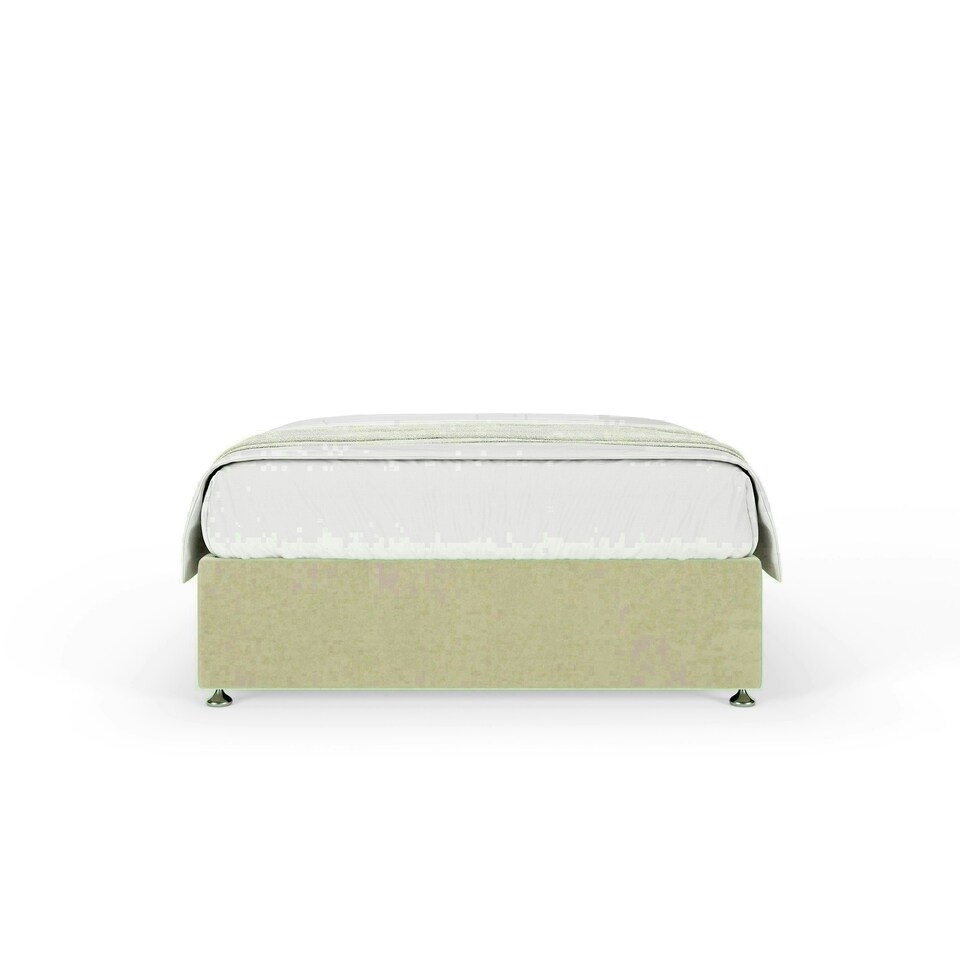 image 1 of Cream Naples Velvet No Drawer Divan Base King Size