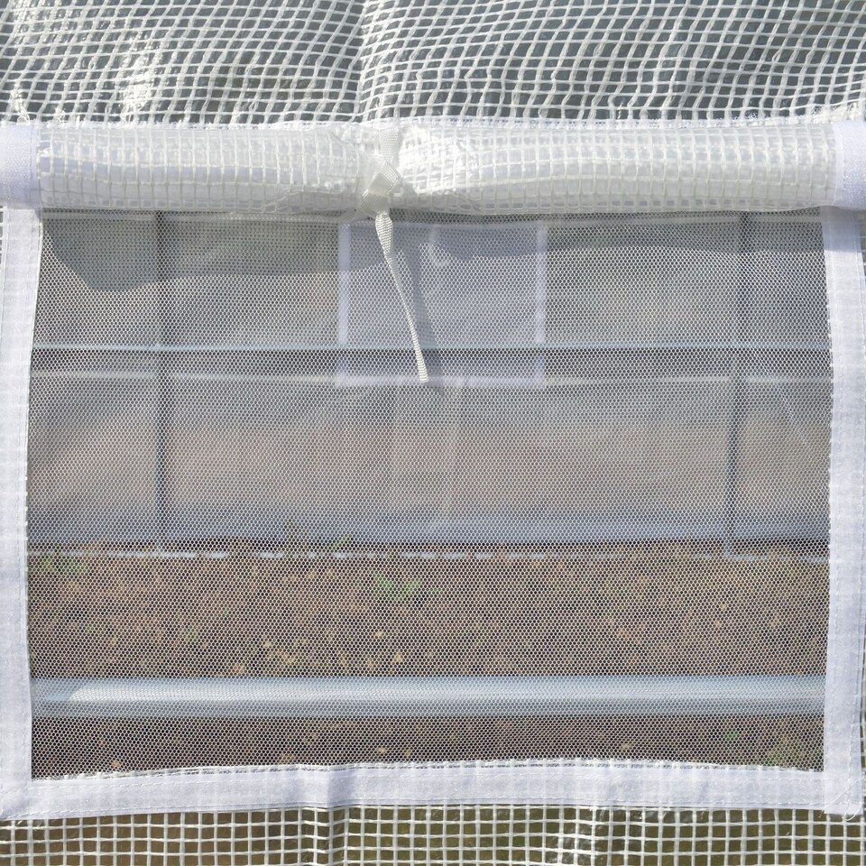 image 1 of Outsunny 4 x 3 x 2 m Polytunnel Greenhouse Pollytunnel Tent w Steel Frame White