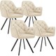image 1 of Armchair Lucia - padded, quilted pattern, 180 degree swivel chair | Cream | cream | 4