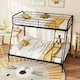 image 9 of COSTWAY Metal Bunk Bed with Ladder Safety Guardrail