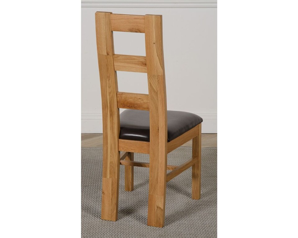 image 1 of Dakota 152 x 87cm Medium Oak Dining Table and 4 Yale Chairs | Brown | Brown