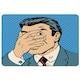 image 2 of The confused man hide and seek game pop art comics retro style Halftone (Placemat)