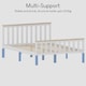 image 3 of Vida Designs Milan 4ft6 Double Bed Wood Frame, High Foot End, White & Pine, 135 x 190cm