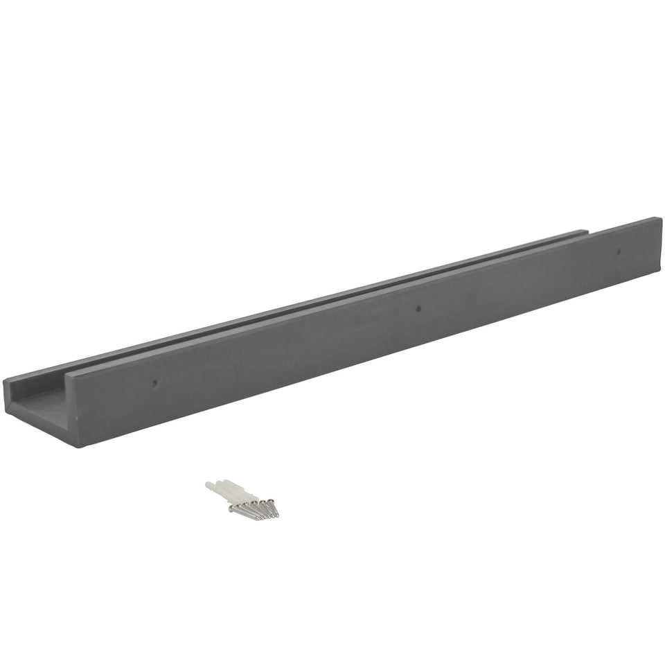 image 1 of Harbour Housewares Floating Picture Ledge Wall Shelves - 57cm - Grey - Pack of 2