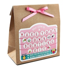 Floss & Rock Make Your Own Party Bunting Kit - Owl | Pink