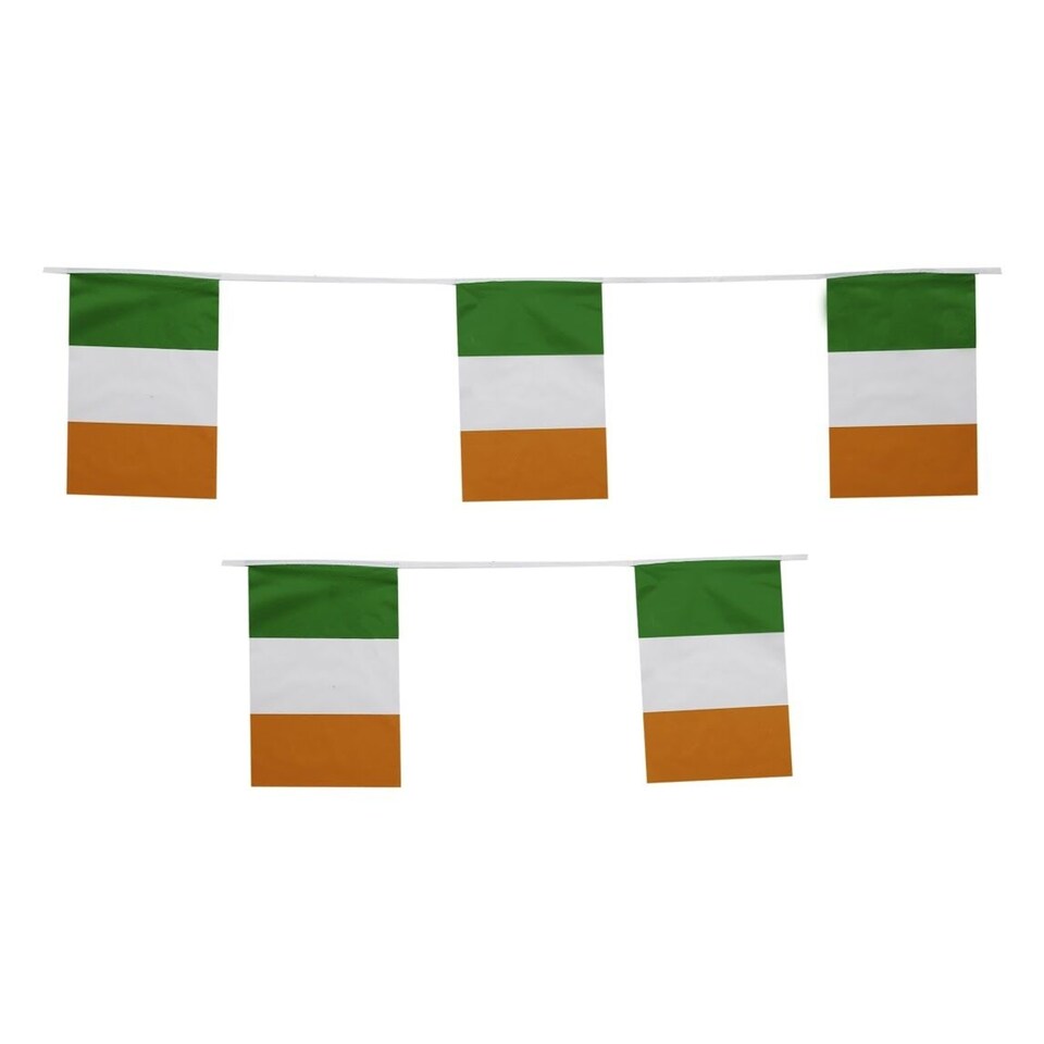 image 1 of Ireland Flag Rectangle Party Bunting 10m with 20 Flags
